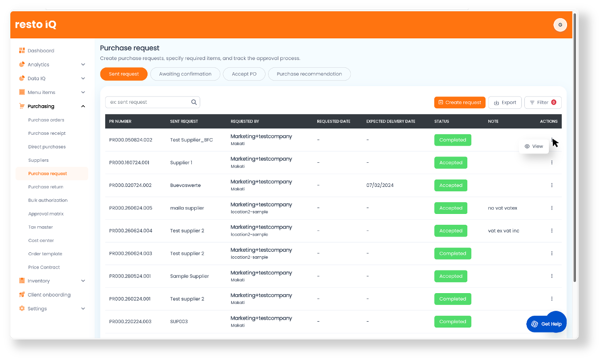 Understanding Purchase Requests